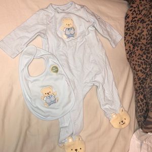 Baby boy footed onesie